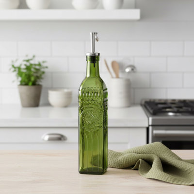 10 Strawberry Street Devonshire Textured Glass Oil Cruet