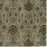 Ikat Handmade Tufted Wool Gray Area Rug