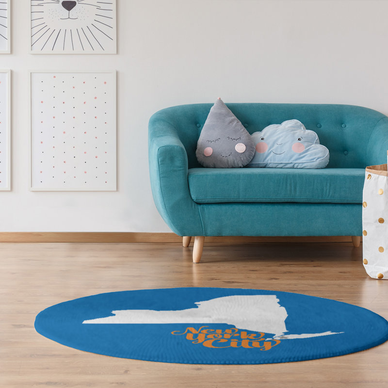 Tapis de poly-chenilles de couleur sports new york city