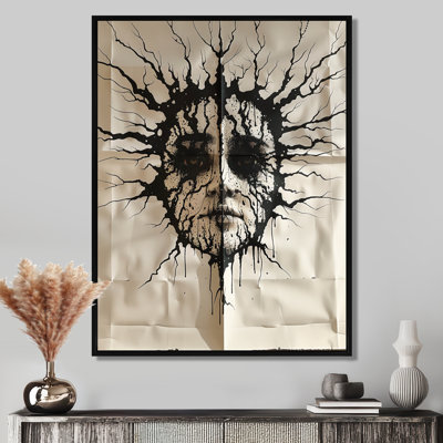 Shroud Abstract Man Ink Portrait - Man Wall Art Print