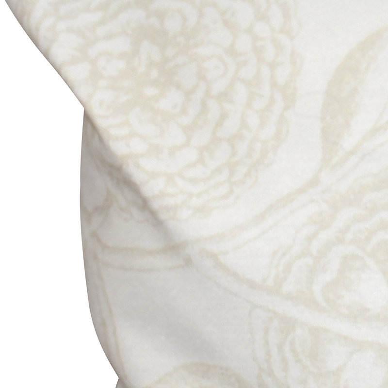 Botanical Blooms Blooms Antique Flower Square Pillow Cover and Insert, White, 16" H x 16" W