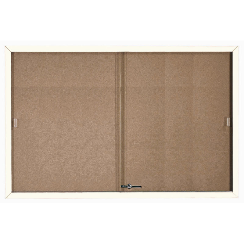 Tableau d'affichage mural fermé, Blanc thermolaqué, 48 po x 72 po