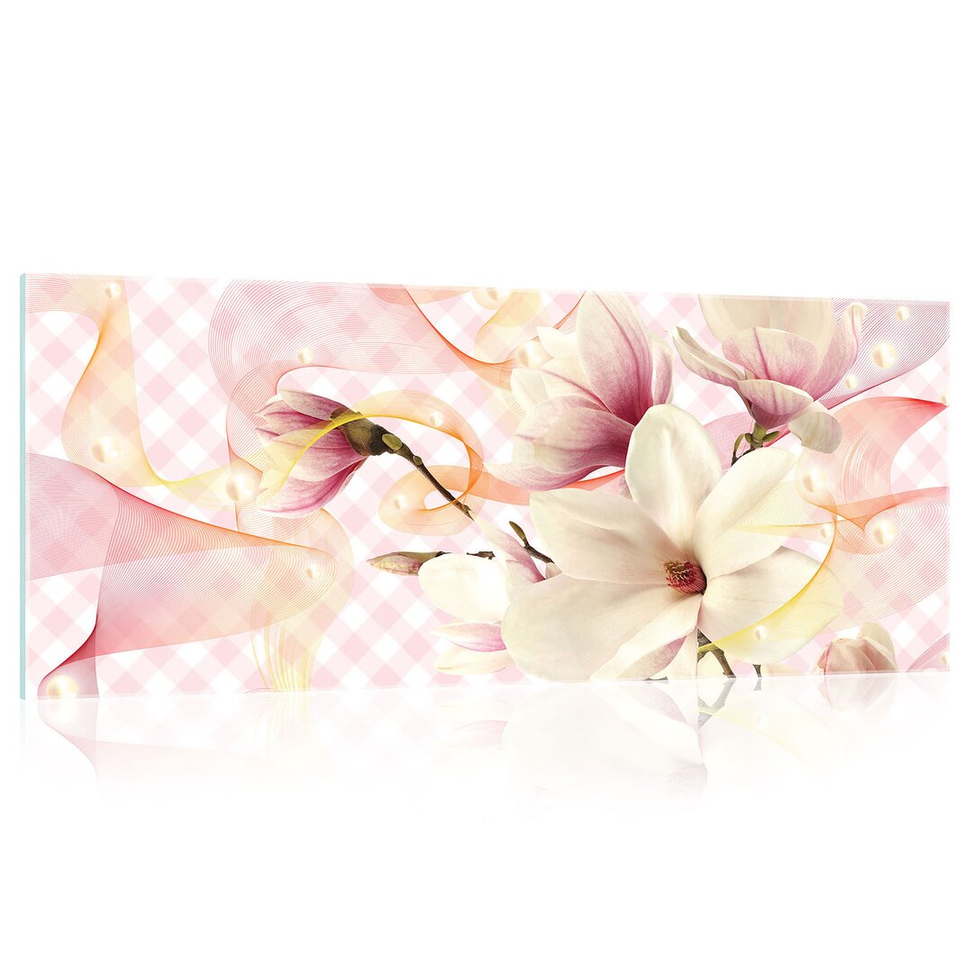 Glasbild Magnolie Fee