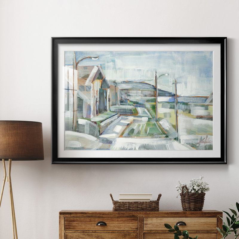 The Road Now - reproduction d'art sur papier encadrée, H 26,5 po x l 36,5 po x P 1,5 po, Cadre noir