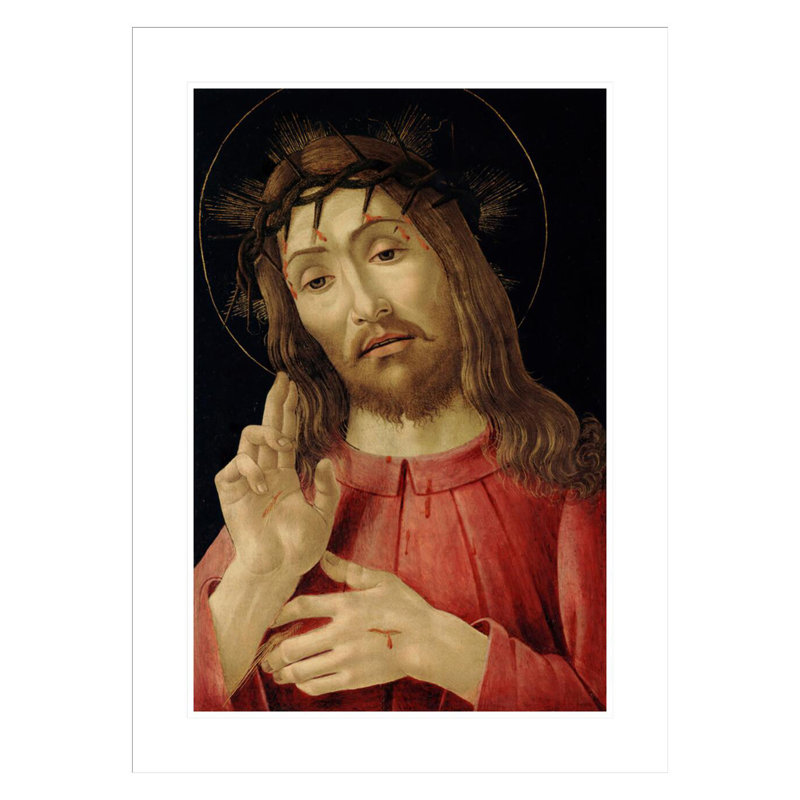 «The Christ ressuscité» par Sandro Botticelli - Estampe numérique encadrée, H 29,5 po x l 21,73 po