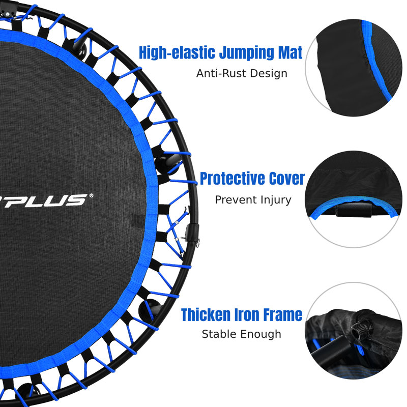 Costway 120cm Round Fitness Trampoline