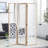 Epperson Wood Hinged Foldable Partition 3 Panel Geometric Divider Screen with Intricately Carved Designs