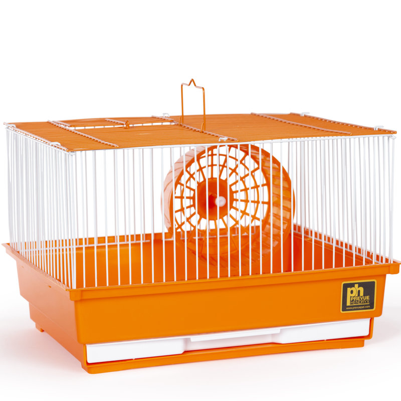 Cage pour petits animaux Kalish, Orange/Blanc