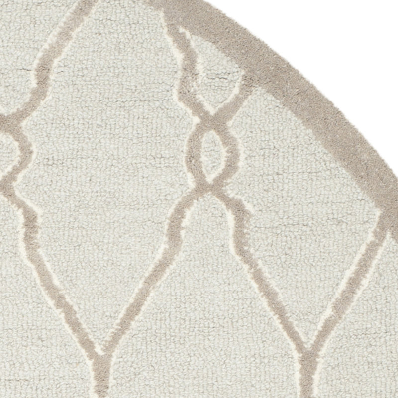 Cannen Hand Tufted Wool Geometric Rug, Round 6'