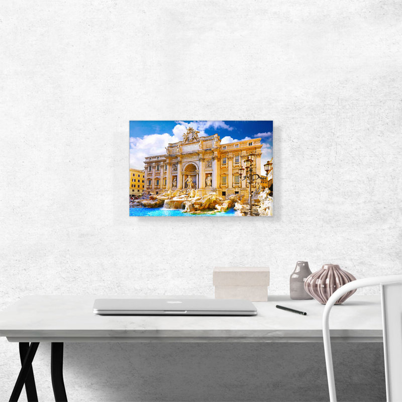 Fountain Di Trevi Rome, Italie, reproduction de photo sur toile tendue, H 12 po x l 18 po x P 0,75 po