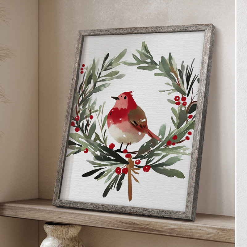 «Christmas Holiday Art», impression encadrée - Bois massif XMA171711, H 30 po x l 24 po