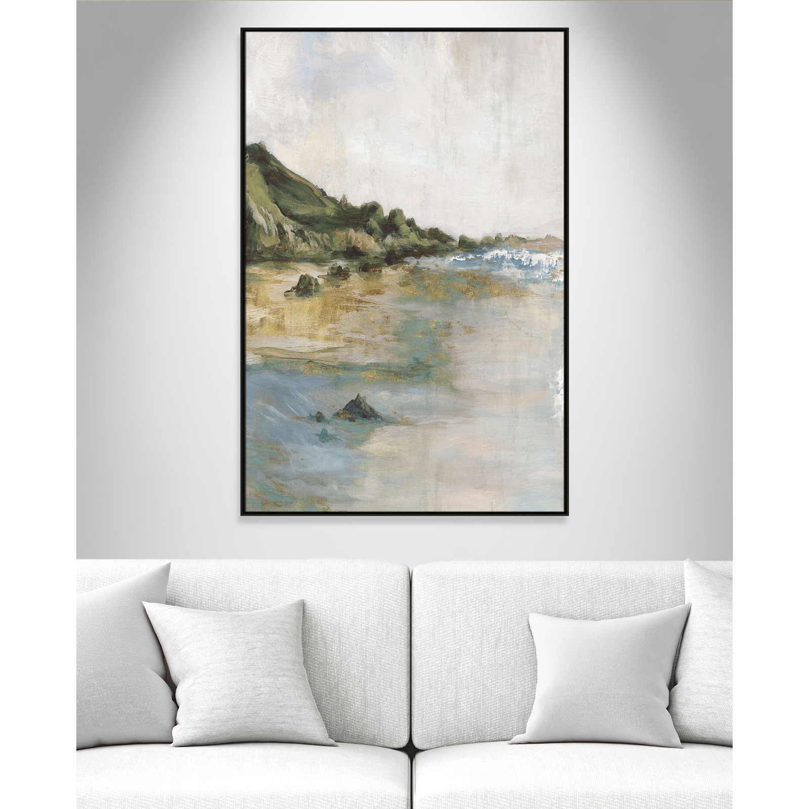 Cordoba "Tide's Edge" Print, 61.5" H x 41.5" W, Espresso