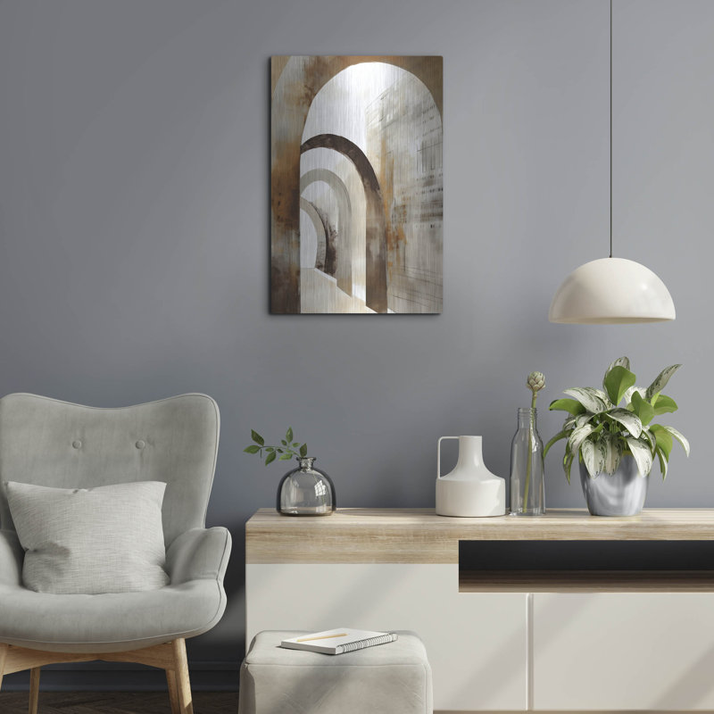 «Mid Century 2» par Petals Prints Design, art mural en métal, H 24 po x l 16 po