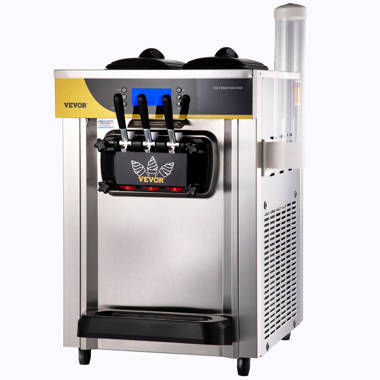 Zstar Soft Serve Ice Cream Machine - 4.7 To 5.8 Gal/H, LCD Touch Screen,  1200W