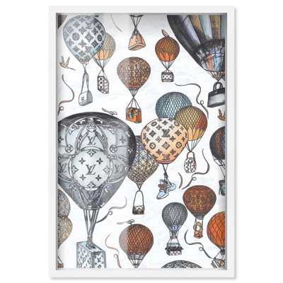Doll Memories - Fashion Balloons Shadowbox Print Fashion Wall Art by Art Remedy