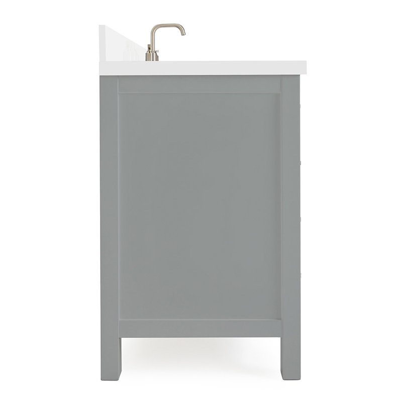Cambridge 61'' W Single Vanity, Gray, Rectangular