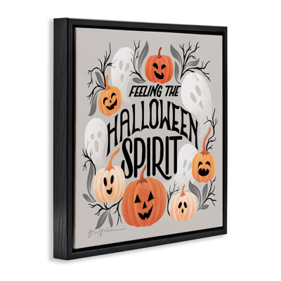 Feeling Halloween Spirit Framed Floater Canvas Wall Art by Gia Graham