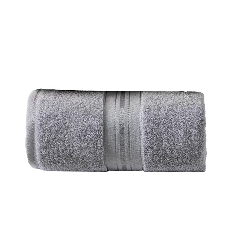 Serviette de toilette épaisse et douce pour la salle de bain, serviette en polyester à séchage rapide pour la maison et les cadeaux, gris 29,1 x 13,3 po