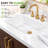 72 in W x 22 in D White Solid Surface Double Sink Vanity Top with Integrated Basins and 4 in Backsplash