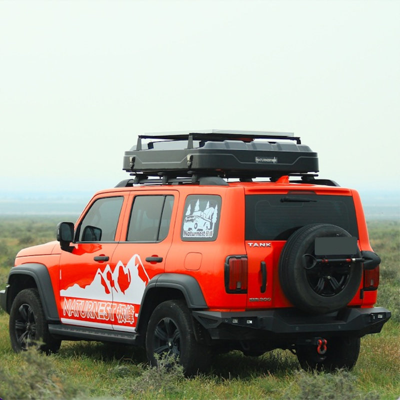 Spacious Rooftop Tent With Led Lights | Abs, Steel & Wood Construction | Ideal For Outdoor Adventures
