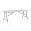 Table pliante en plastique 6 pi, table de pique-nique portable extérieure et intérieure, poignée - blanc-122585897-122585900