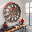 Horloge murale ronde surdimensionnée de 24 po pour le salon avec la collection America-73808851