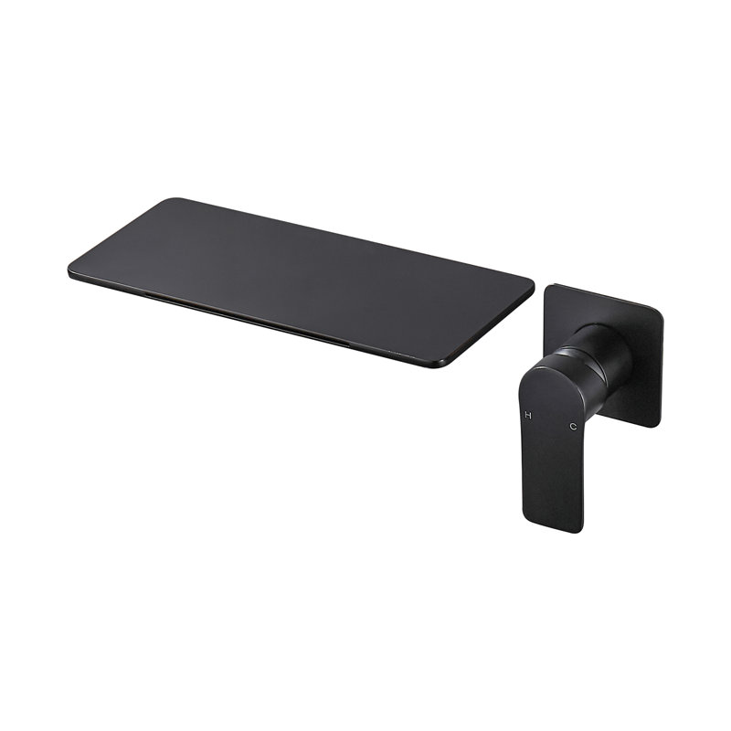 Wall Mounted Single-Handle Bathroom Faucet, Black