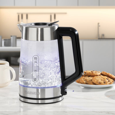 Daewoo 1.7L Glass Electric Tea Kettle