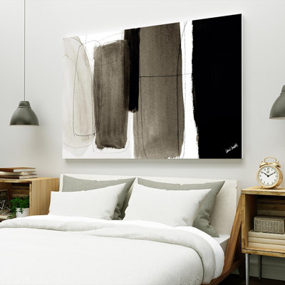 «Dark Veil Abstract», reproduction d'art sur toile géante de 72 po x 48 po