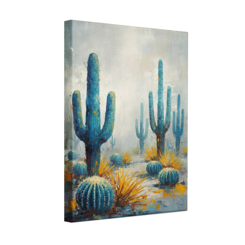 Plantes et fleurs, paysage de cactus du désert, reproduction d'art sur toile, H 18 po x l 12 po