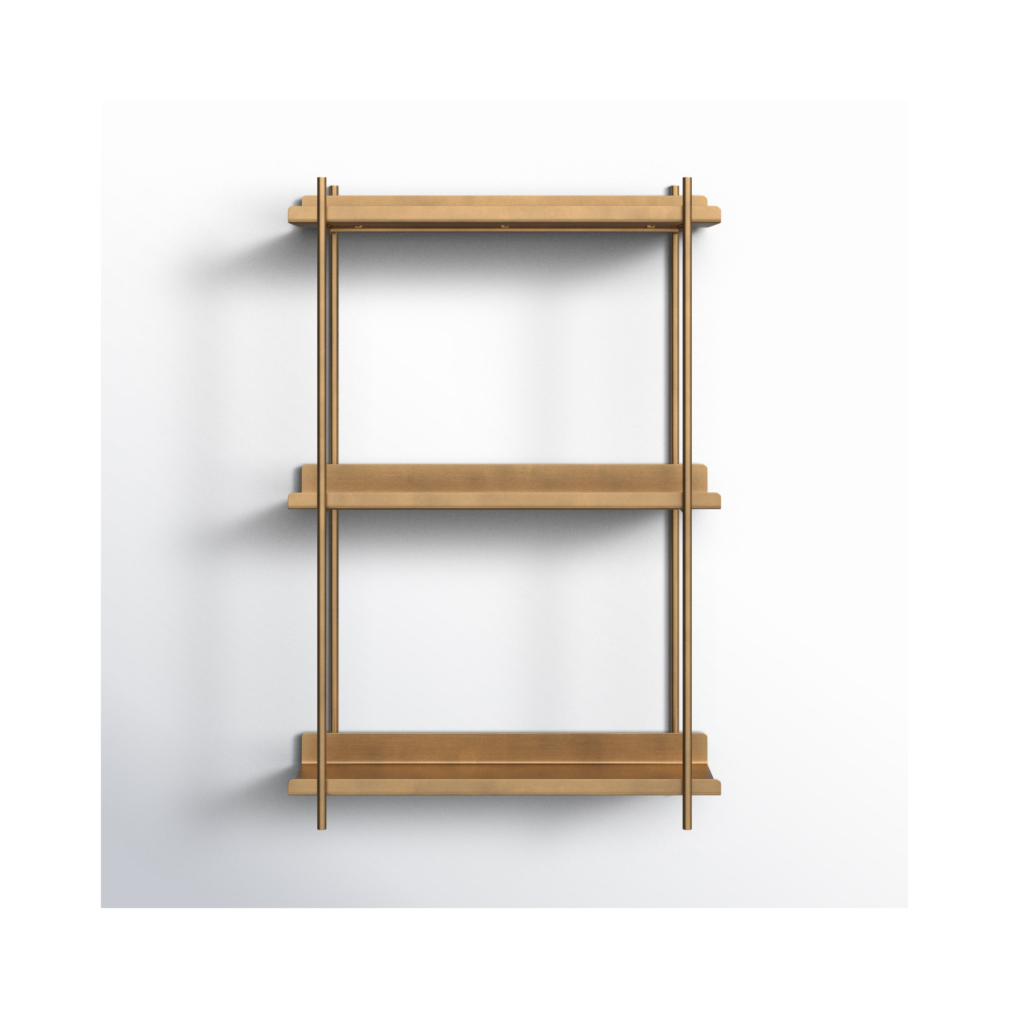 Bellamy 3 Piece Metal Tiered Shelf, Gold