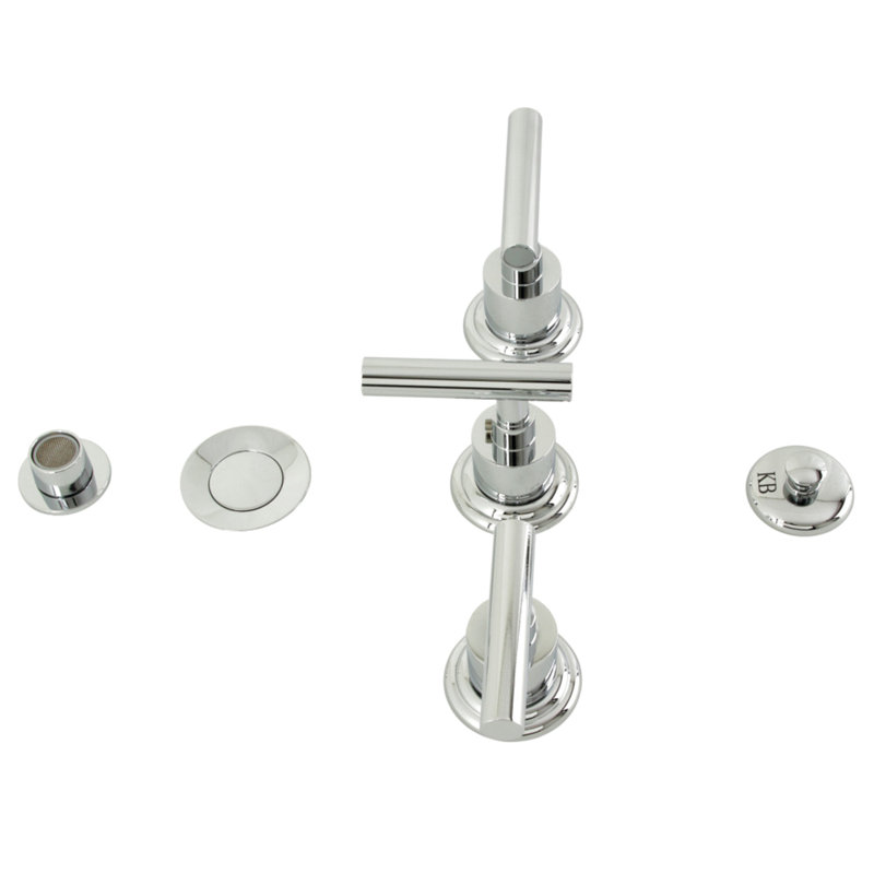 Robinet de bidet à poignée verticale Kingston, Chrome poli