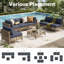 7-Piece Patio Outdoor Furniture Set With Table-1011773074