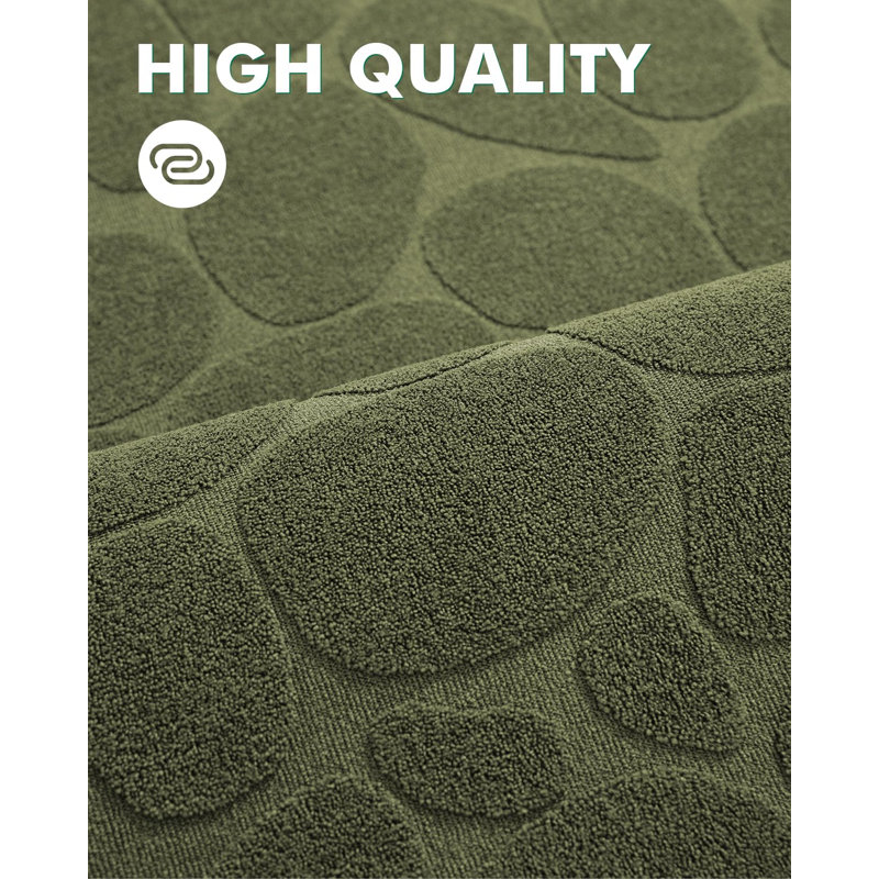 Emslie Non Slip Rubber Bath Rug, 20"W x 31.5"L, Green