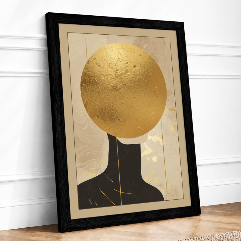 Golden Burden Modern - Framed Print, Black, A4 - 29.7 x 21.0 cm