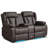 Power Reclining Loveseat Sofa, Loveseat Recliner Couch with Console, RV Recliners for Travel Trailers, Home Theater Seating with Cup Holders/LED/Drawer/USB/USB C for Living Room-516693804