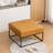 Cattibrie Leather Upholstered Square Ottoman-1863847705