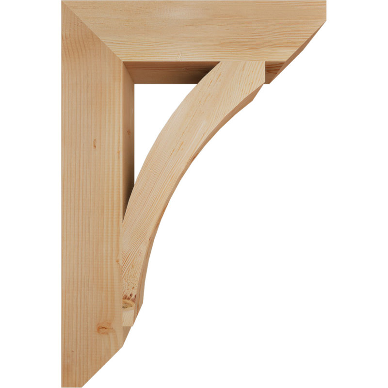 Support en bois / corbeau, Sapin de Douglas, H 38 po x l 5,5 po x P 26 po