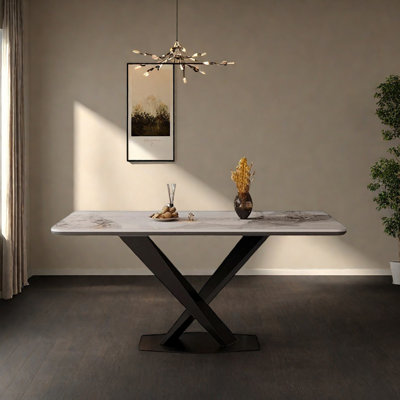 Table en acier au carbone Modern