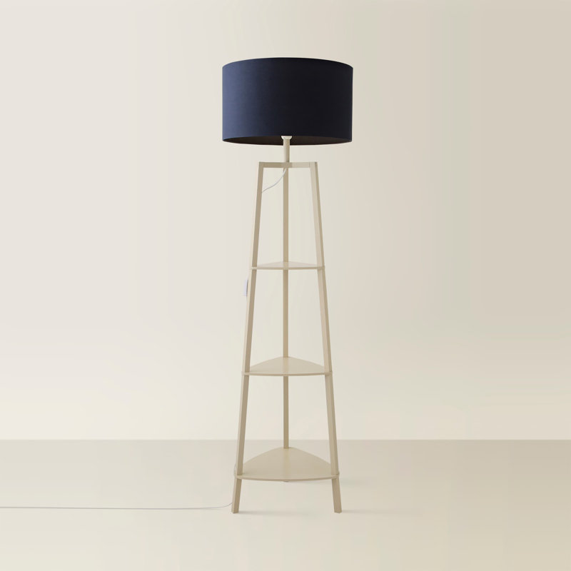 Sundra 155cm Matte Tripod Floor Lamp, Blue