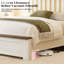 Farmhouse Wooden Panel Bed with Slatted Headboard -1934066784-1936342572