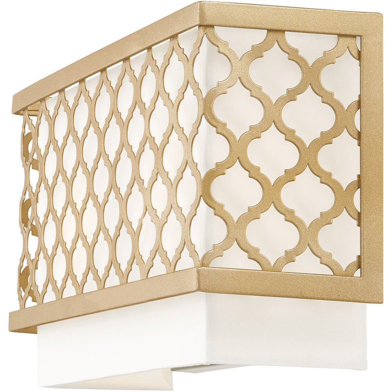 Plafonnier encastré à intensité variable à 2 lumières Mance, Or doux, H 7 po x l 15 po x P 6 po