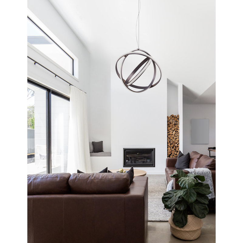 3 - Light Sphere LED Chandelier, 150cm H x 50cm W x 50cm D
