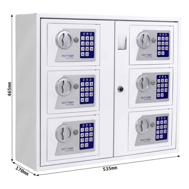 Steel Wall Organizer with Electronic Lock