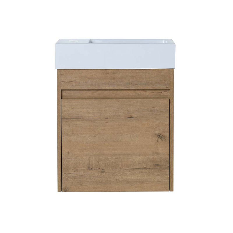 Meuble-lavabo simple 18,11 avec lavabo, Imitation chêne