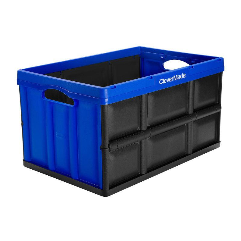 CleverMade Plastic Box, Blue, 64 Qt.
