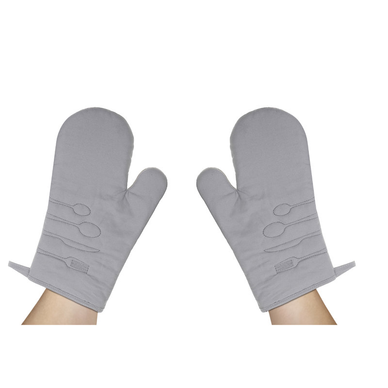 Serviettes de cuisine en coton, Gris clair