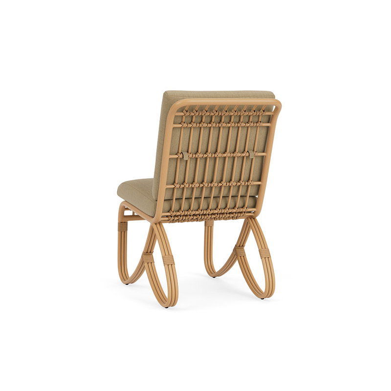 Riviera Outdoor Dining Side Chair, Loveboat Saffron