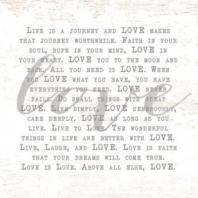 Love Sayings 3 - Wrapped Canvas Print
