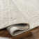 Rectangle Richt Chevron Polyester/Wool Area Rug in Ivory